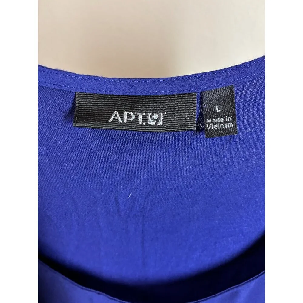 Apt 9 Blouse Sleeveless Embellished Business Casual Blue Size Large
